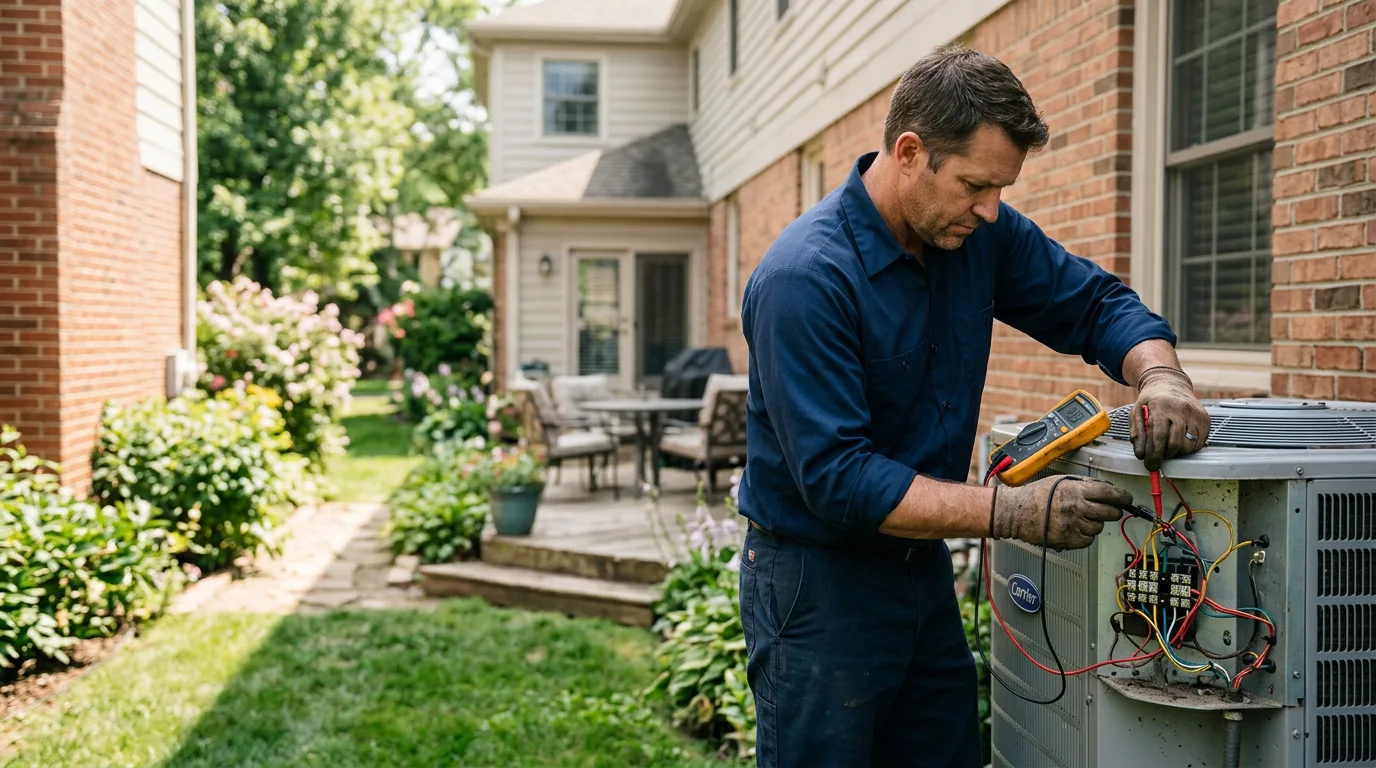 HVAC technician working near Cheney, KS